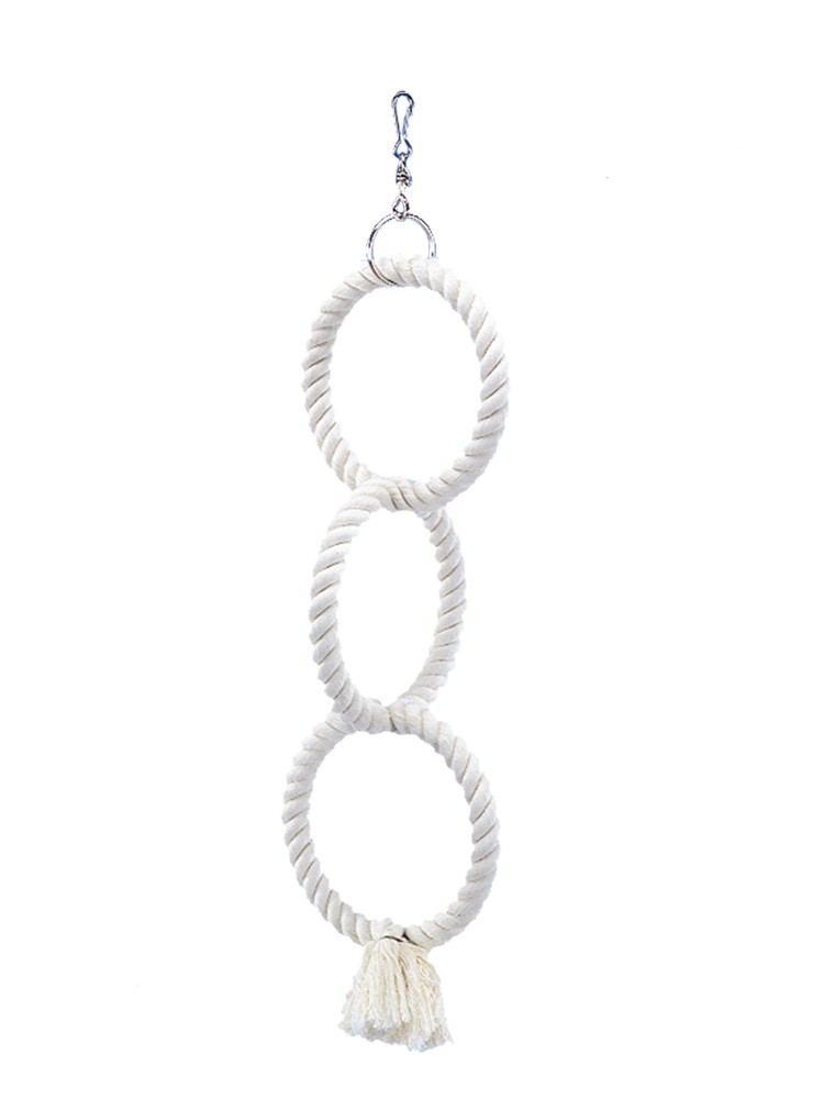 Inele de cățărat din bumbac pentru papagali, mici; 48/14 cm