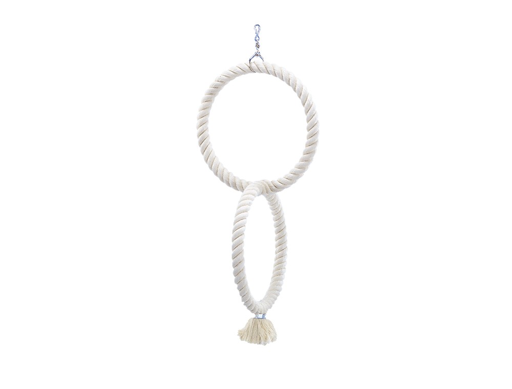 2 inele de cățărat din bumbac, medii; 74/29 cm pentru păsări