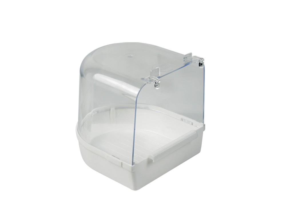 Baie pentru ușa grilaj pentru păsări | mare | alb