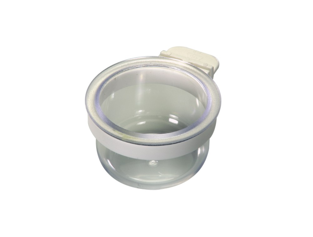 Castron rotund pentru păsări | cu suport | Ø 4,5 X 3,5 CM