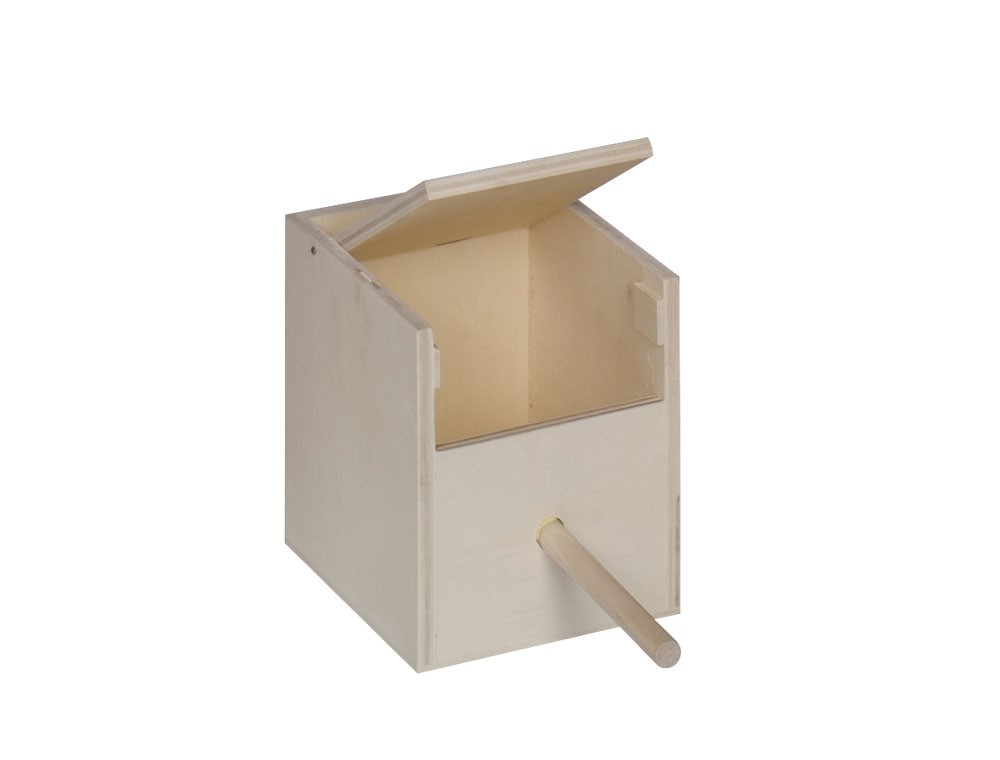 Cuib pentru păsări exotice | deschis | 11 X 11 X 13 CM