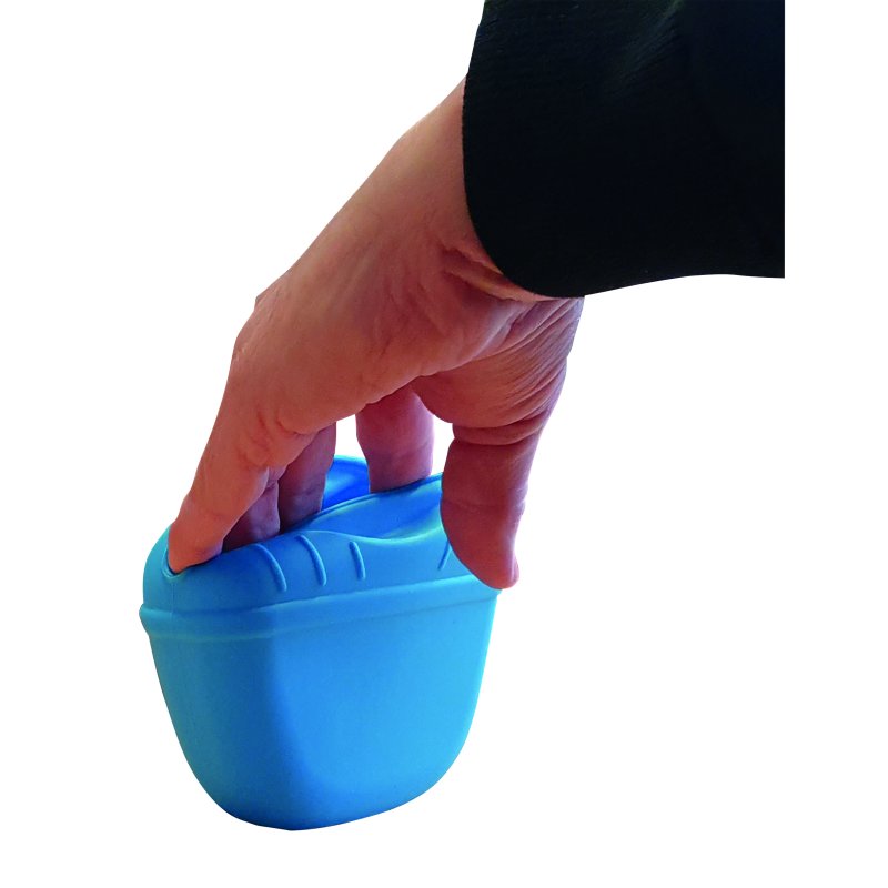 Punga pentru recompense 'RIO' pentru caini | din silicon | 12,5 x 4 x 10,5 cm | albastru deschis