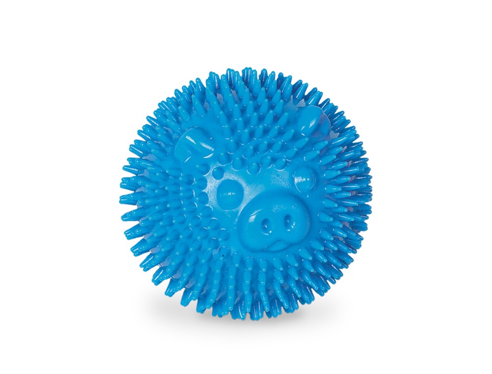 TPR MINGE SPIKY 'PIG', ALBASTRU 6,5 CM pentru câini