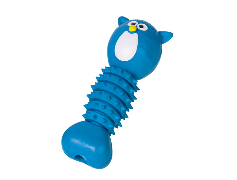 OS DIN CAUCIUC PENTRU PISICI, ALBASTRU 16,5 CM