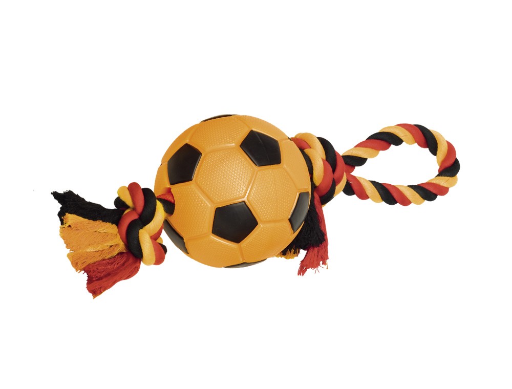 MINGE SOCCER TPR CU MÂNER, 12,5 CM pentru câini