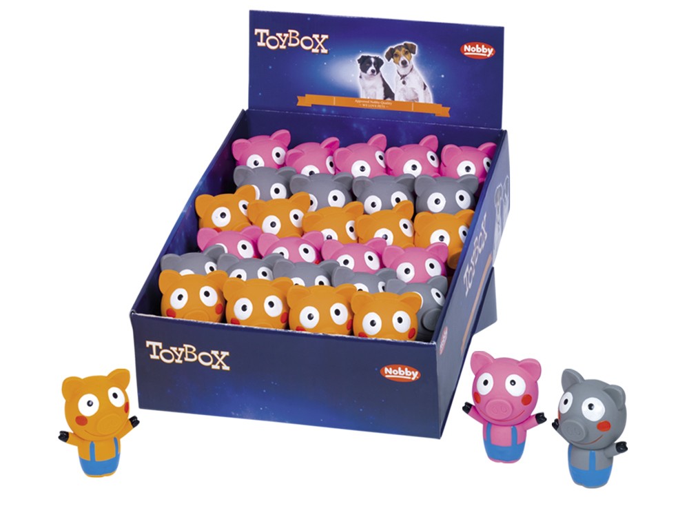 Jucărie din latex pentru câini | Porc din latex | DISPLAY 27 buc. | 10 CM