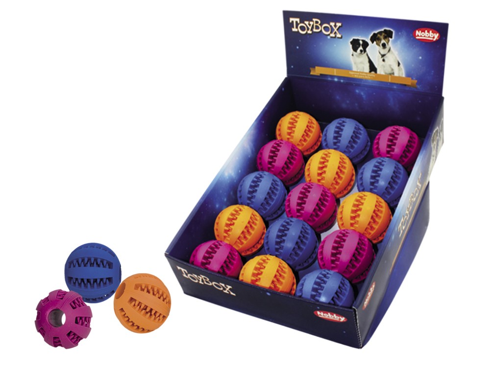 MINGE DIN CAUCIUC PENTRU RECOMPENSE, EXPUNERE CULORI ASORTATE 15 BUC., 7,5 CM