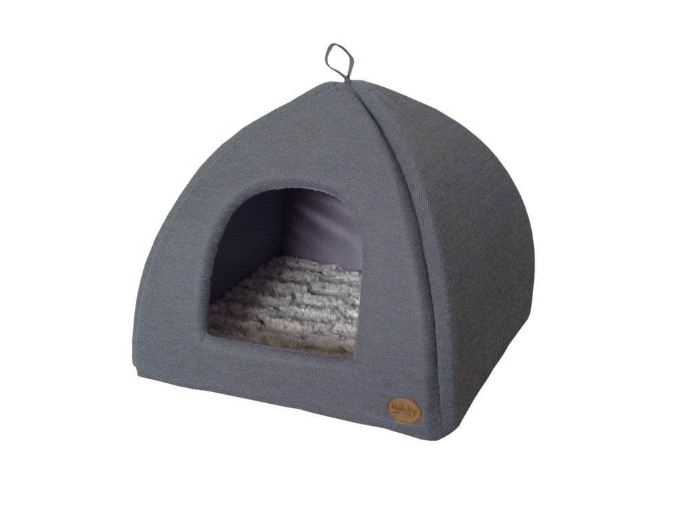 Peștera 'CACHO' | gri / albastru | L X l X H: 40 X 40 X 35 CM