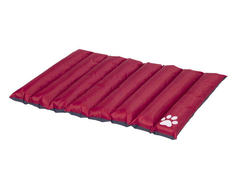 Saltea pentru câini Classic 'ANON' | rosu/gri | l x w x h: 90 x 75 x 8 cm
