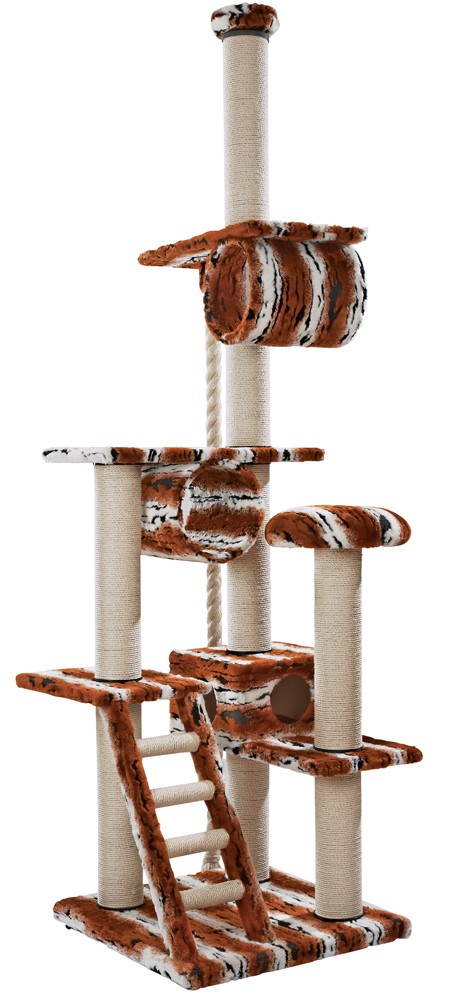 Ansamblu de joacă pentru pisici | 'JUWEL' | maro safari