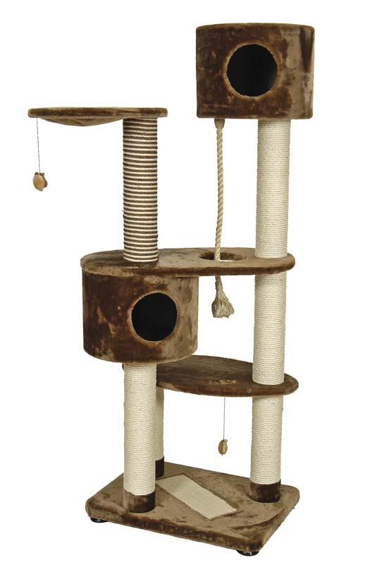 Ansamblu de joacă pentru pisici | 'FLASH' | maro deschis