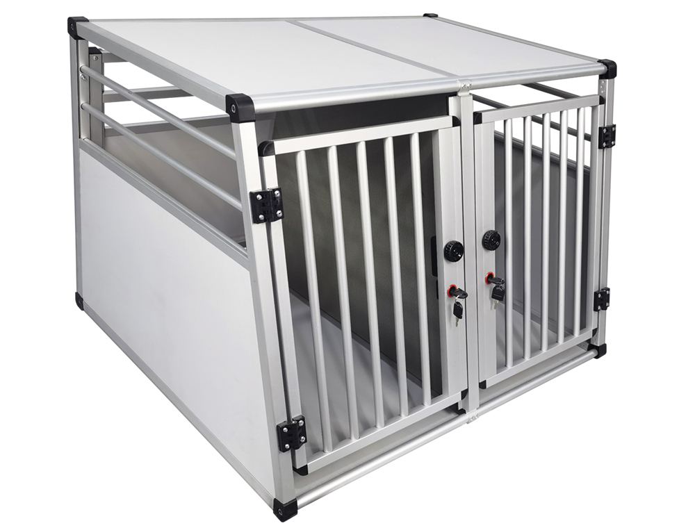 Cușcă din aluminiu | Car traveller box 'New Design' | W x D x H: 92 x 88 x 68 cm