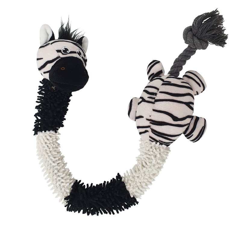 Zebra din plus cu frânghie în interior | 61 cm