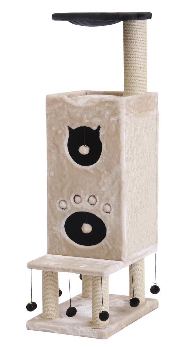 Ansamblu de joacă pentru pisici | 'CADINO' | bej / negru