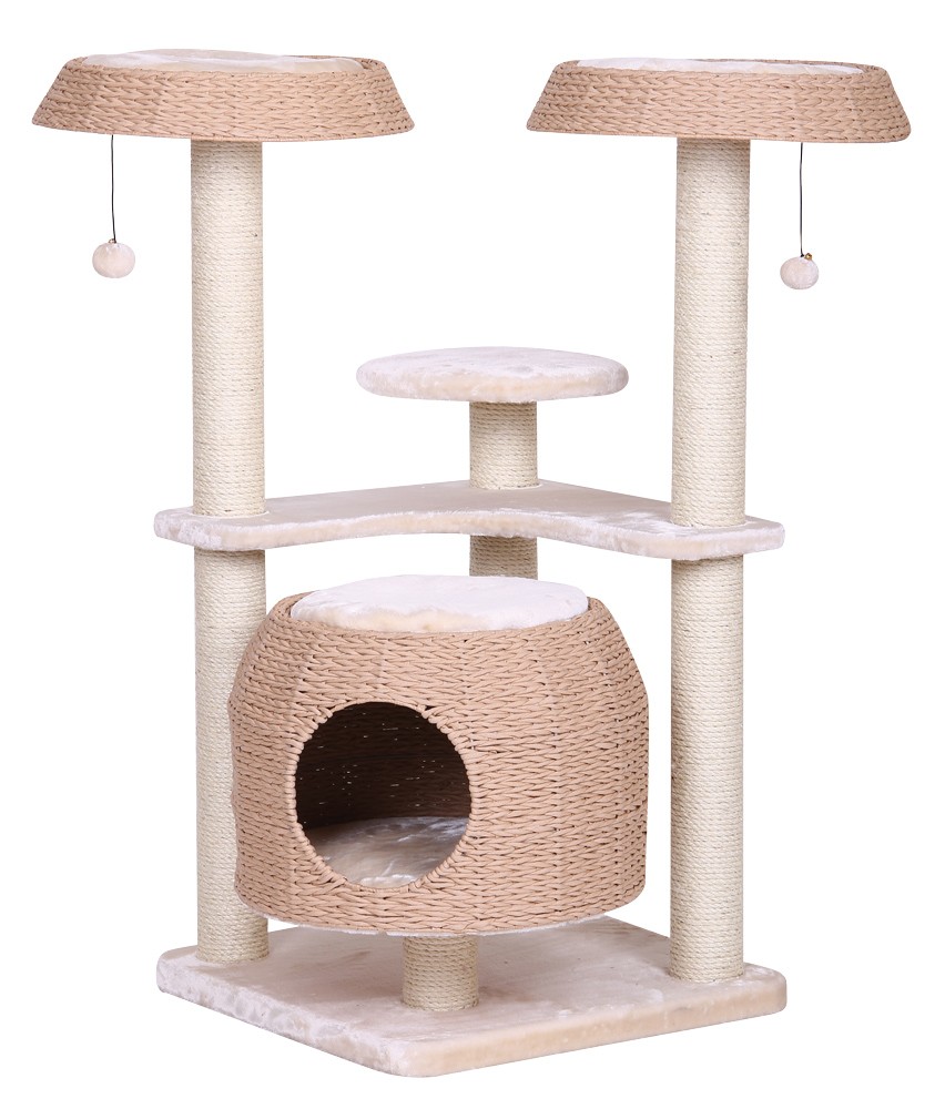 Ansamblu de joaca pentru pisici 'TARUMA' | bej