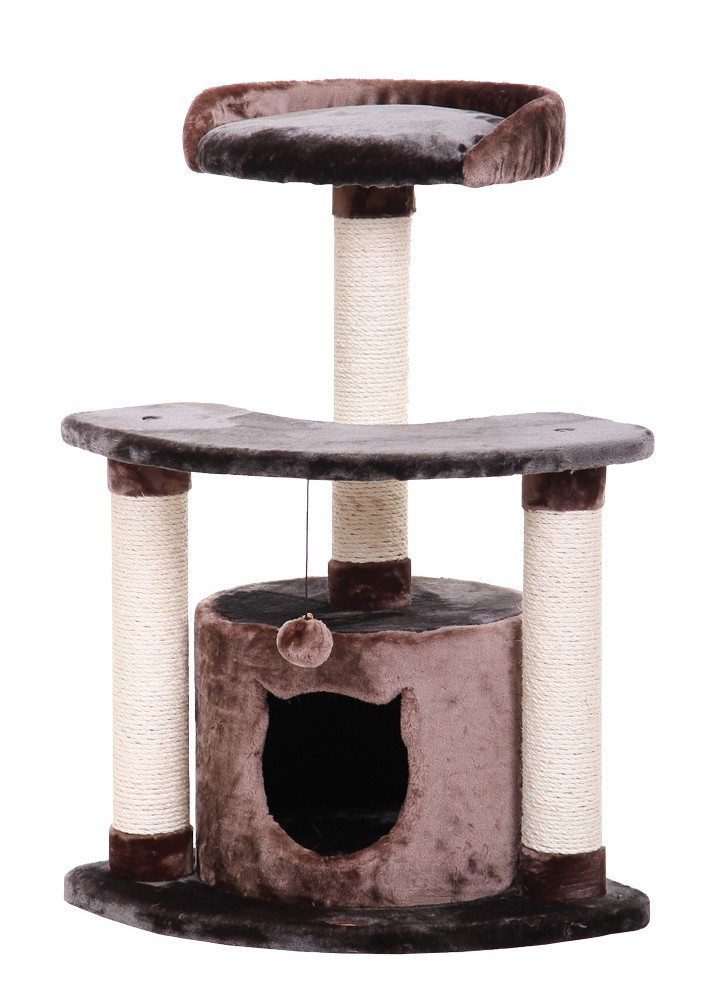 Ansamblu de joacă pentru pisici 'TESSY' | maro / antracit
