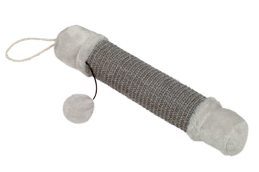 SCRATCH ROLL 'LINUS', BEIGE / GRAU ? 7 X 35 CM