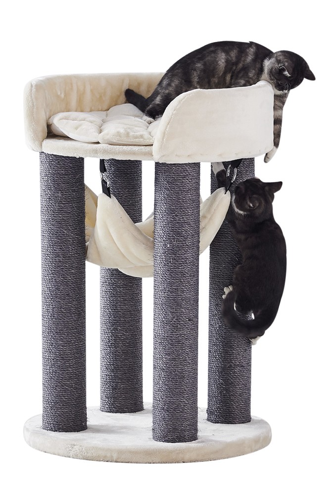 Ansamblu de joacă pentru pisici 'ELA' | crem