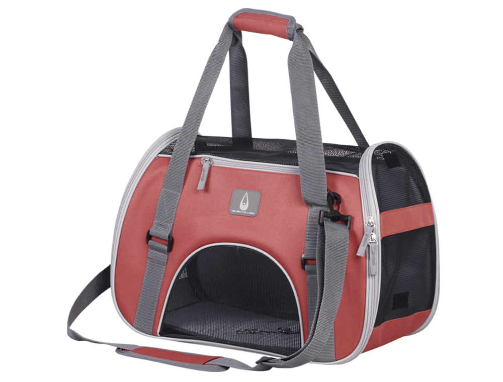cușcă de transport pentru câini geantă 'ALOR' | 40 x 20 x 33 cm | terracotta
