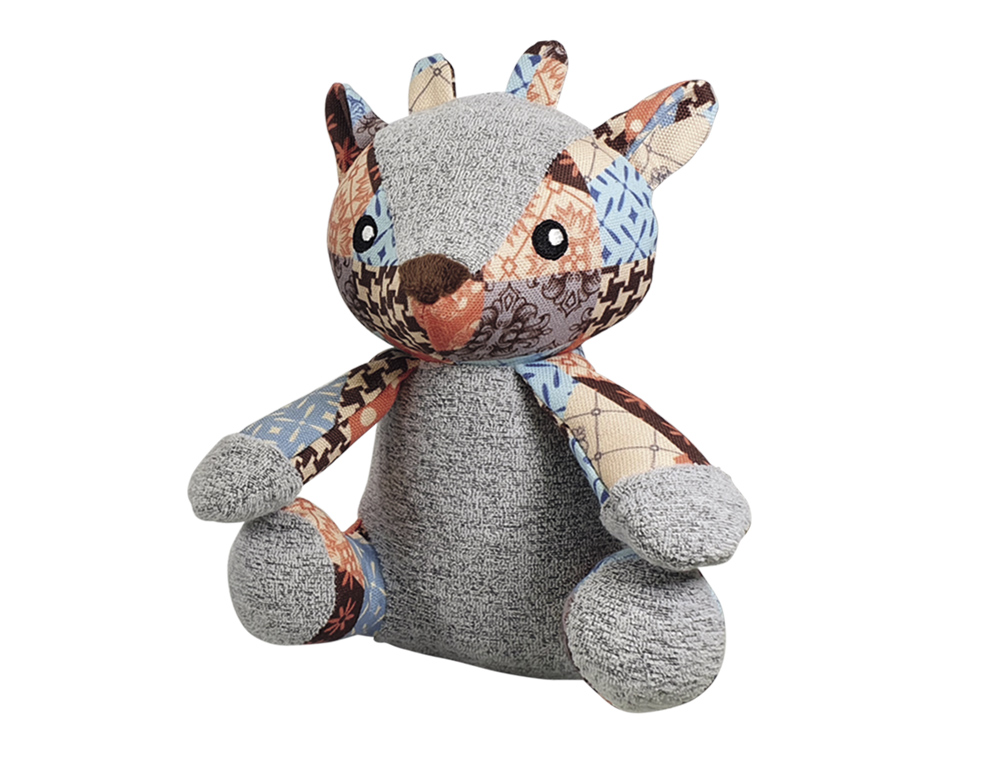 Caprioara din plus 'Patchwork' pentru câini | 20 cm