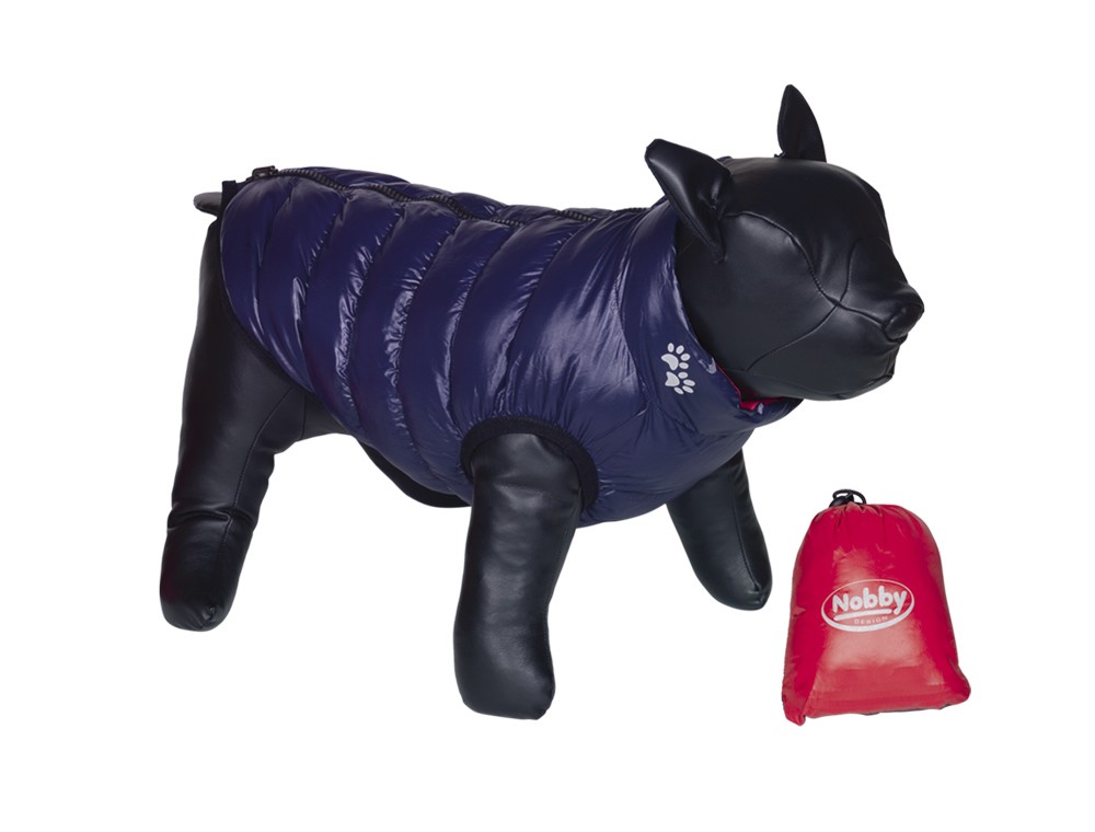 Haină pentru câini 'LIGHT' | albastru/roșu | 37 cm M/M