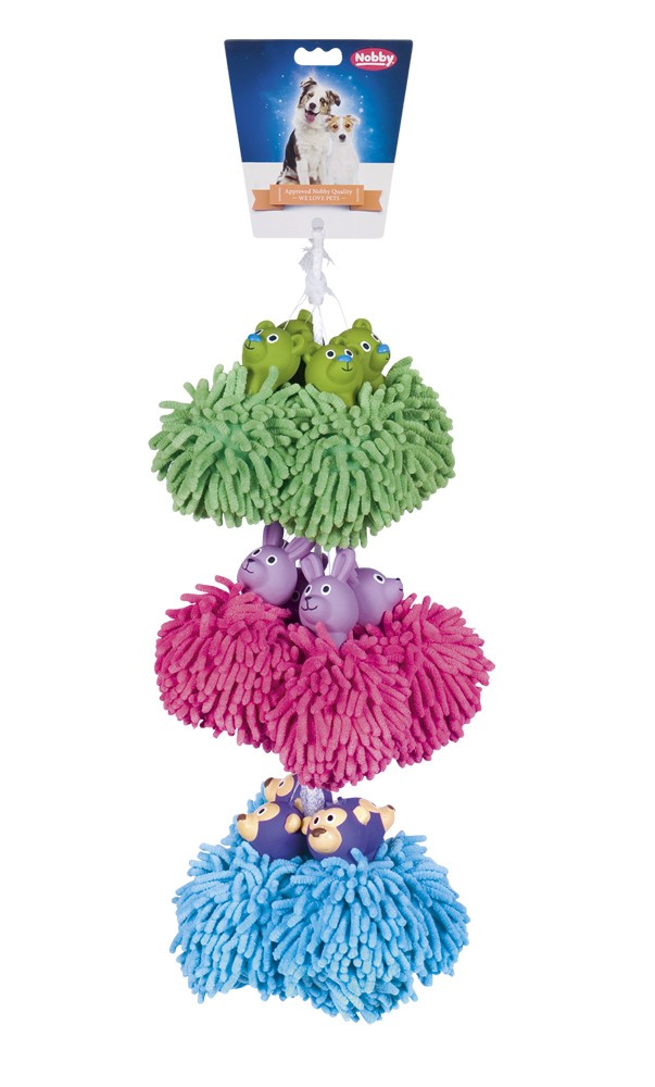 Jucărie din latex pentru câini | 'Animale din latex' | culori asortate | Set 12 buc. | 12 + 14 cm