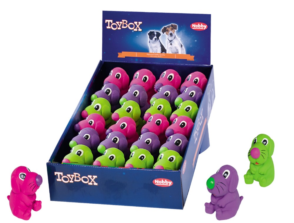 Jucărie din latex pentru câini | 'Câini din latex' | asortate | DISPLAY 24 buc. | 9 CM