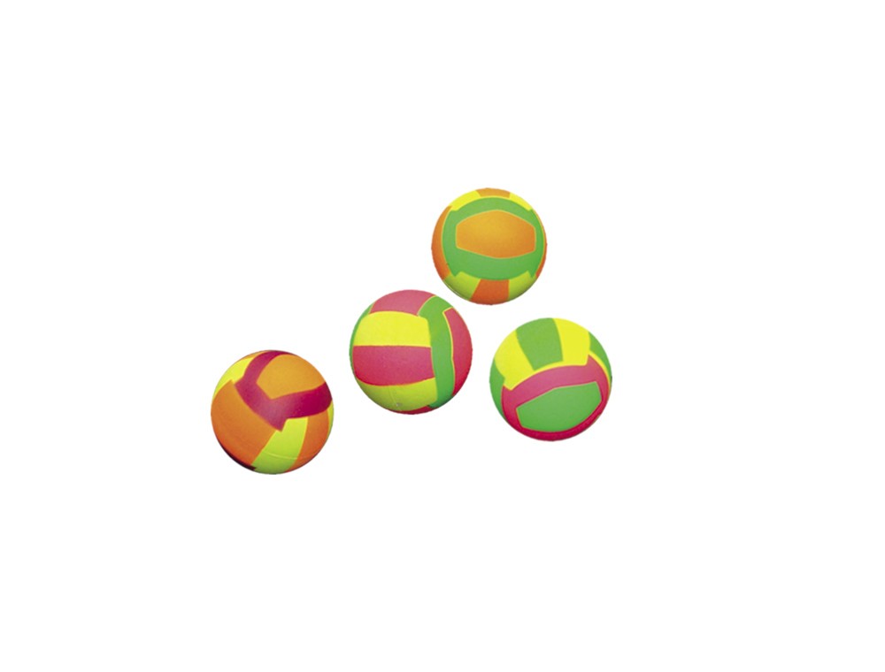 Jucărie pentru câini | Minge de volei din spumă | culori asortate | plutește | Ø 6,3 cm | plasă 4 buc.