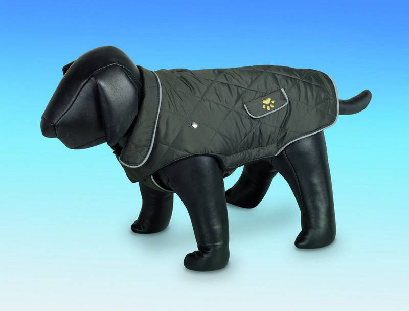 Haină pentru câini 'MARLON' | gri oliv | 26 CM