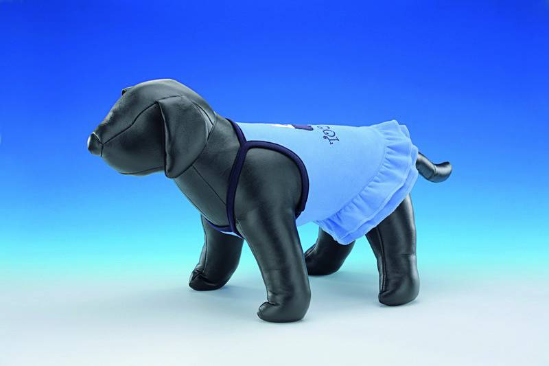 Rochie câine 'TOO CUTE' albastru | 15 CM