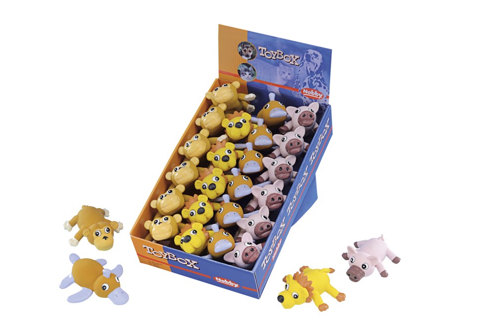 Jucărie din latex pentru câini | 'Latex animals' | cu sunet | Display 24 buc. | 11 - 13 cm