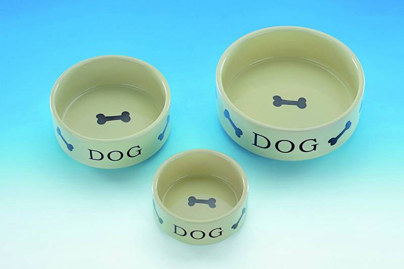 Castron din ceramică 'DOG' fildes D 11 cm pentru câini