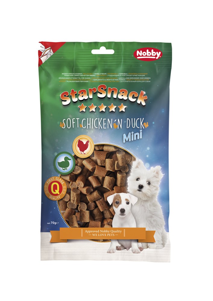 STARSNACK MINI CHICKEN'N DUCK, 70 G
