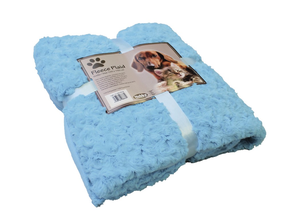 Pătură pentru câini 'SUPER SOFT' | albastru deschis | M | 100 X 150 CM