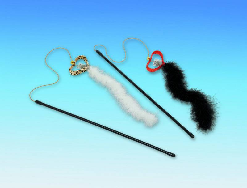 Băț cu inimă din paie cu valeriană, băț asortat 47 cm, jucărie pentru pisici