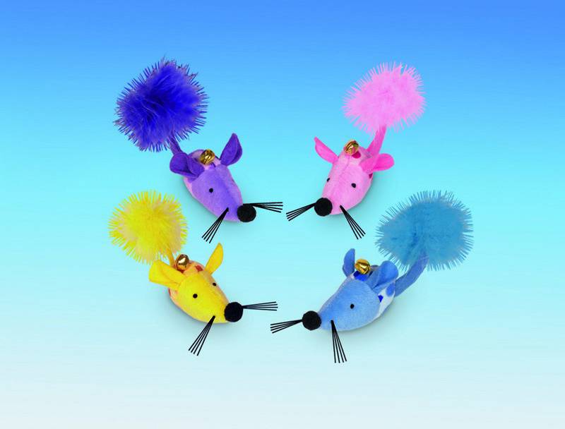 Șoarece din pluș cu valeriană, asortat, 12 cm