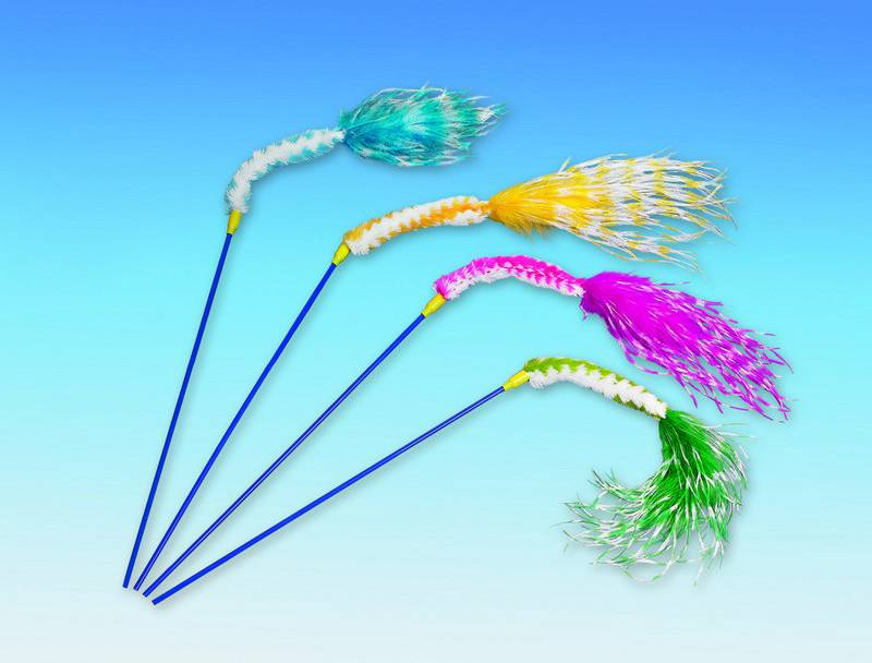 Băț cu jucărie, băț 45 cm, jucărie 41 cm pentru pisici