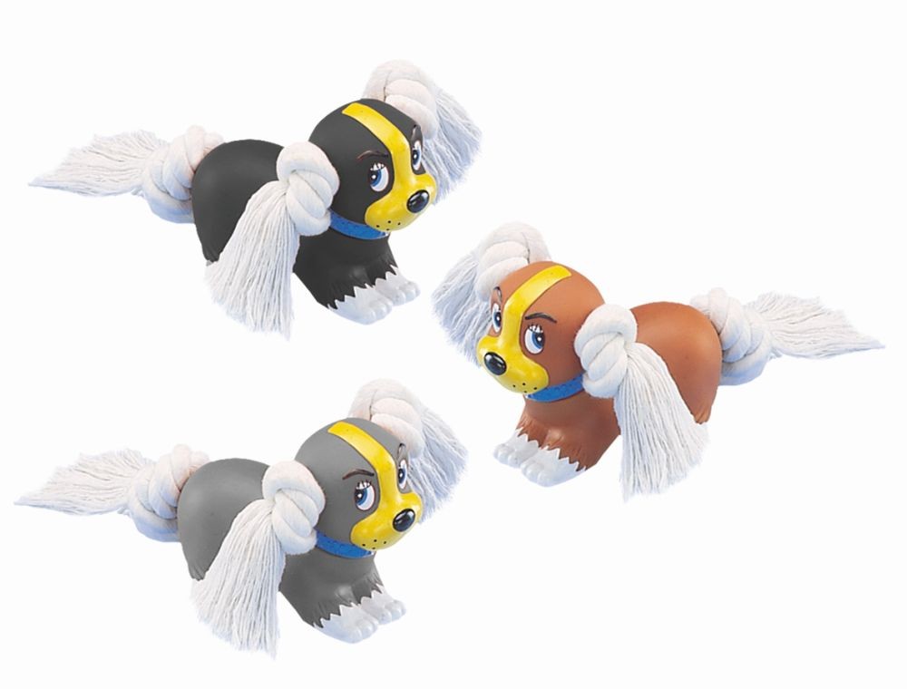 CÂINE DIN VINIL CU SFOARĂ, 16 CM pentru păsări