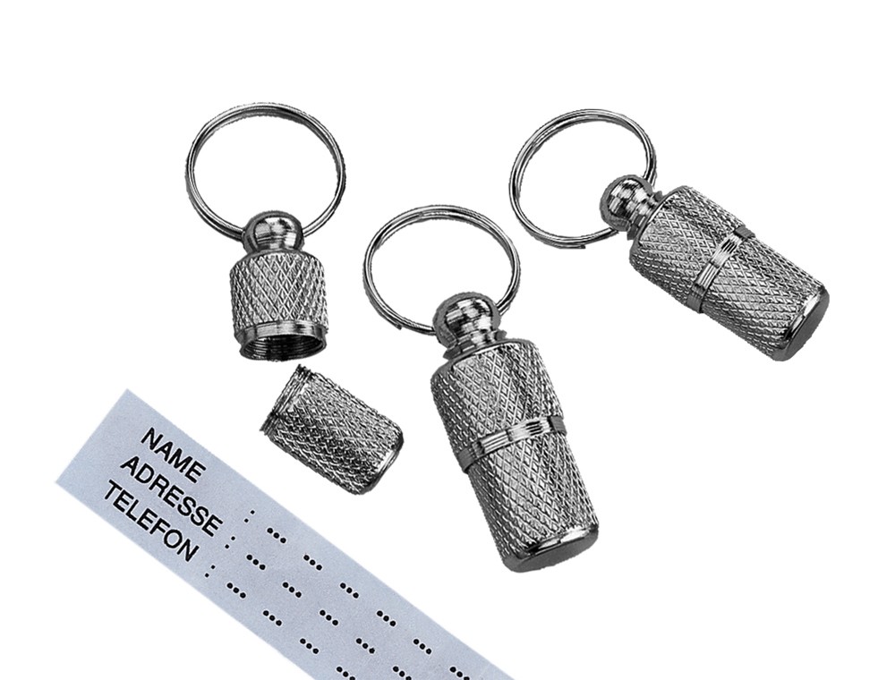 Adresiera metalica pentru caini in forma de tub | crom | 24 MM | 24 buc.