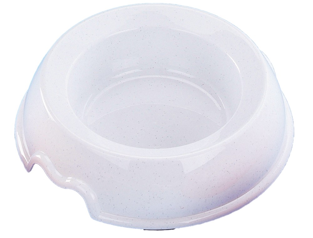 Castron din plastic pentru câini | alb | 1600 ML