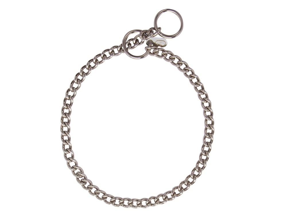 Zgarda metalică strangulatoare pentru câini | inox | L: 60 CM; Ø 3,0 MM