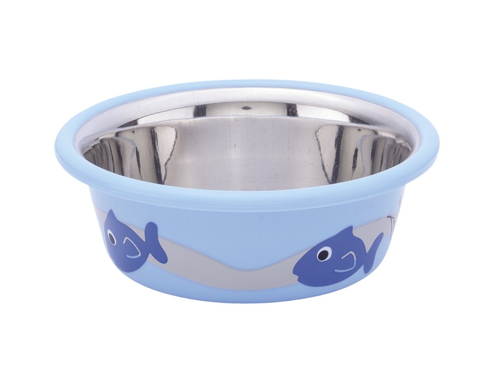 CASTROAN DIN OȚEL INOXIDABIL CUTIE CU LABUȚĂ, ANTI SLIP, ALBASTRU DESCHIS