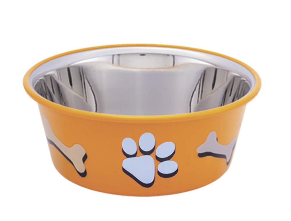 CASTROAN DIN OȚEL INOXIDABIL CUTIE CU LABUȚĂ, ANTI SLIP, PORTOCALIU