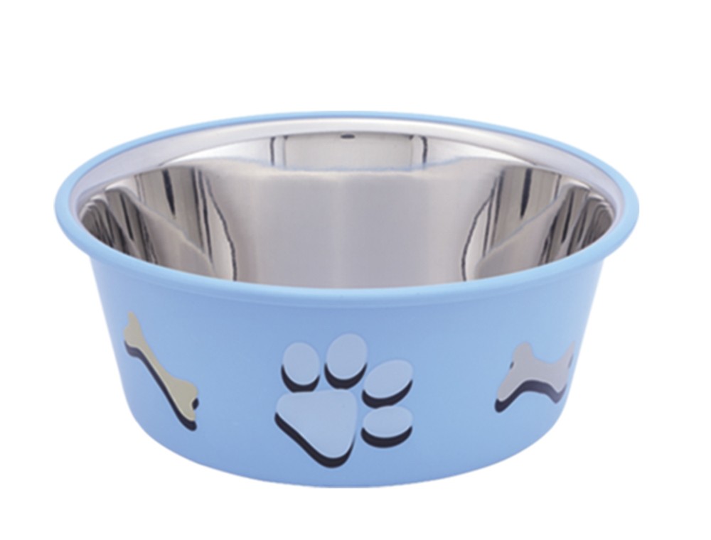 CASTROAN DIN OȚEL INOXIDABIL CUTIE CU LABUȚĂ, ANTI SLIP, ALBASTRU DESCHIS