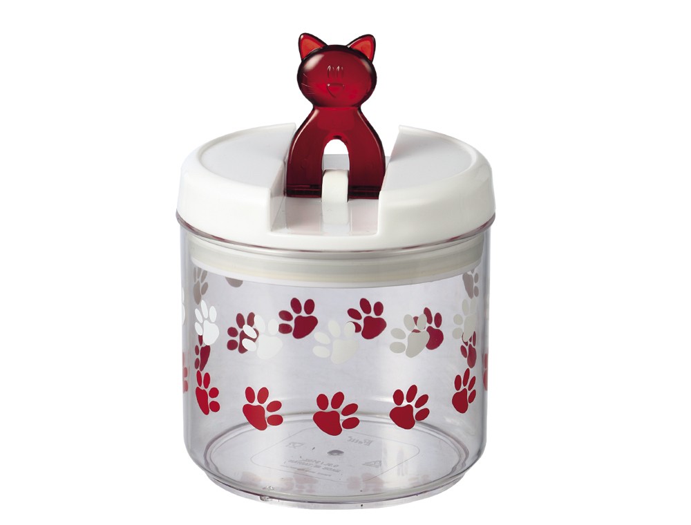 Cutie de depozitare 'FLIP CAT PRINT' | 0,9 l; Ø 12,8 x 13 cm