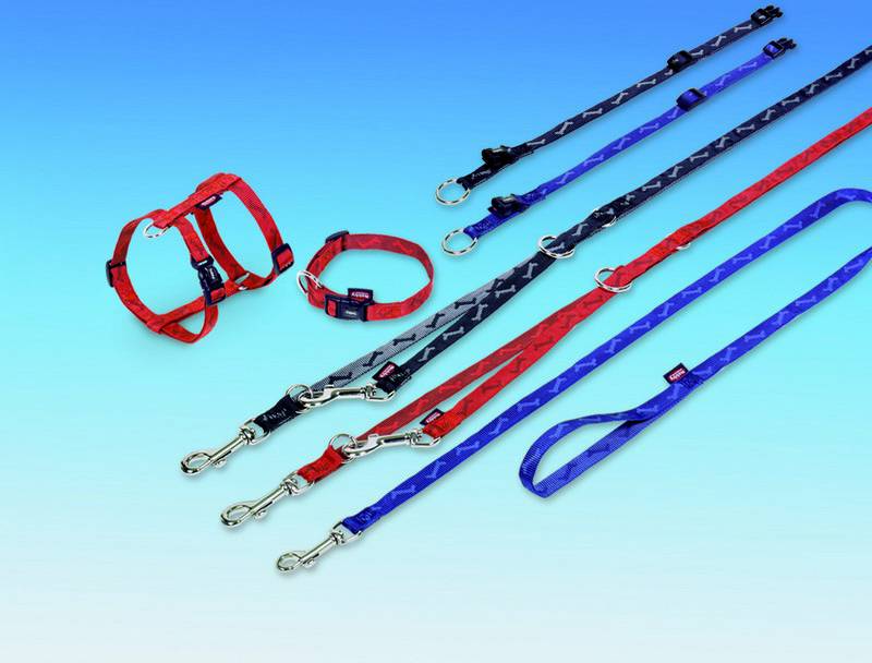 Zgarda Soft Bone Albastru L=13-20CM. W 10MM pentru câini