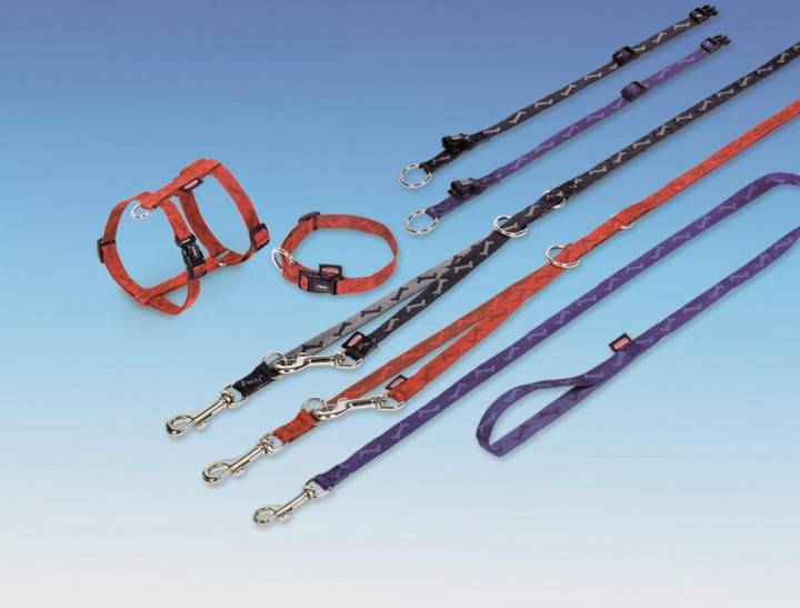 Lesă de antrenament 'SOFT BONE' ANTRACIT L: 200 CM; W: 25 MM pentru câini