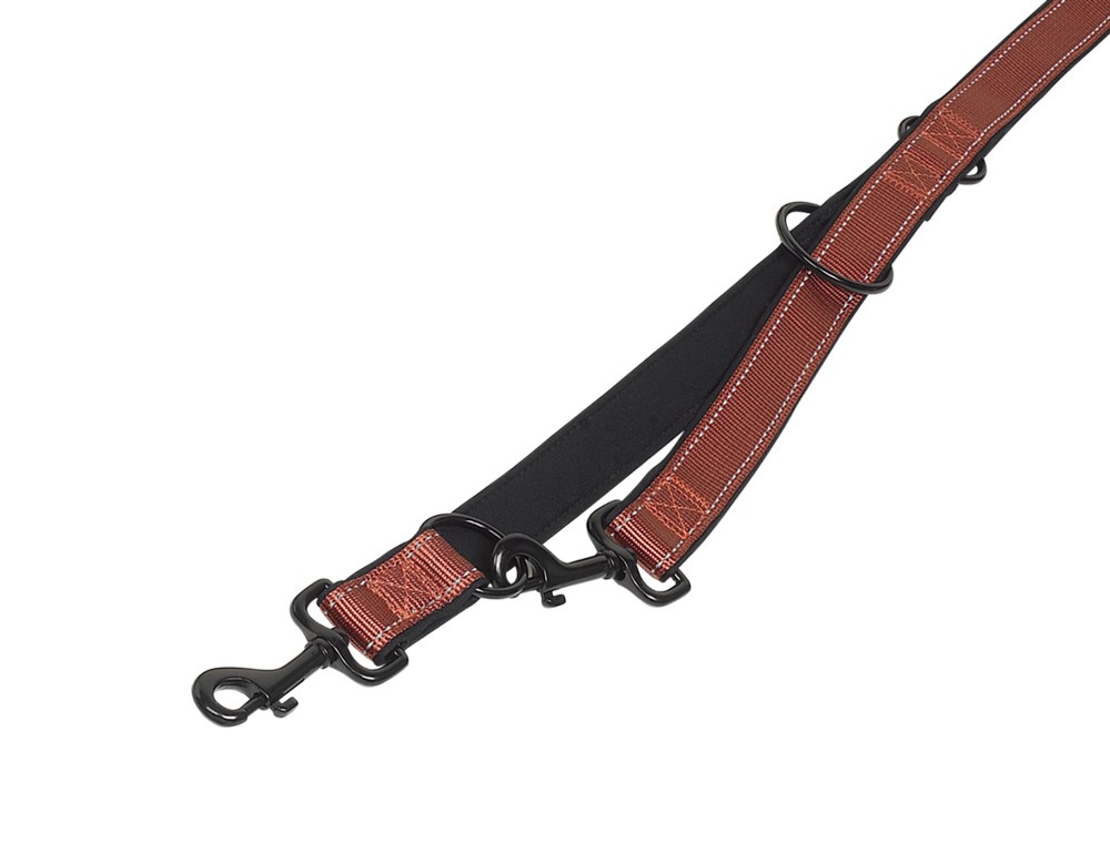 Lesă de antrenament 'CLASSIC REFLECT SOFT', terracotta / negru L: pentru câini