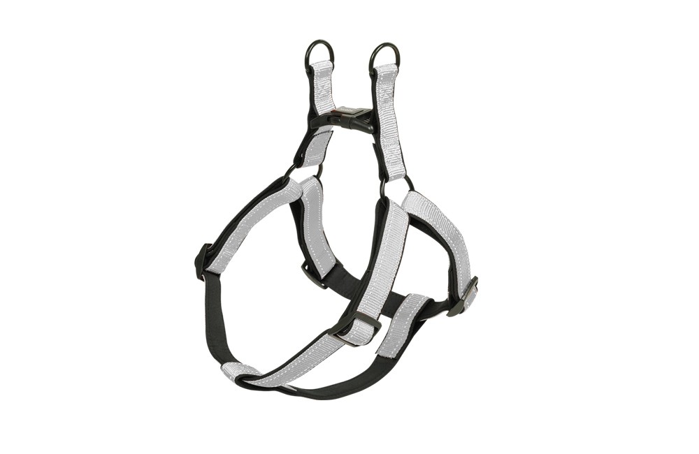 Ham pentru câini 'CLASSIC REFLECT SOFT' | gri/negru | piept: 60-86 CM