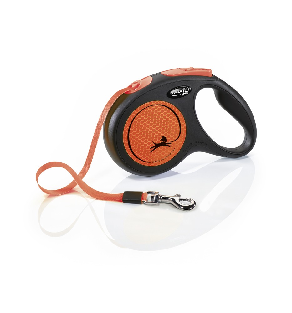Lesa pentru câini 'Flexi New Neon Special Edition' | portocaliu-neon | Snur 5 m